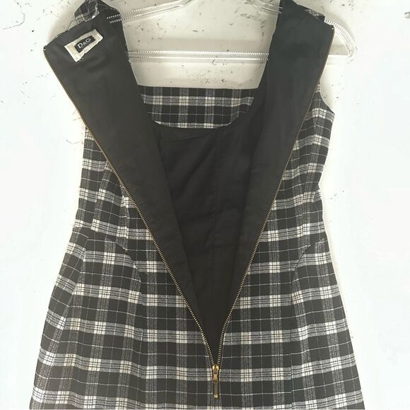 DOLCE & GABBANA classic black and white wool checkered plaid sleeveless pencil - Picture 5 of 10